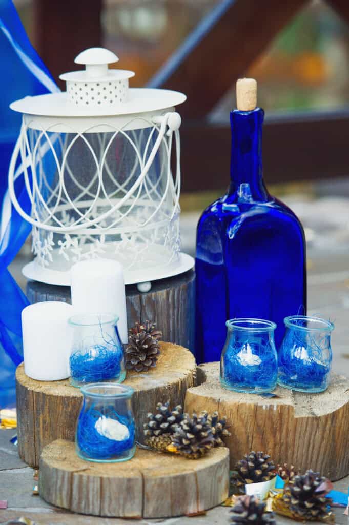 Vintage Blue Bottles