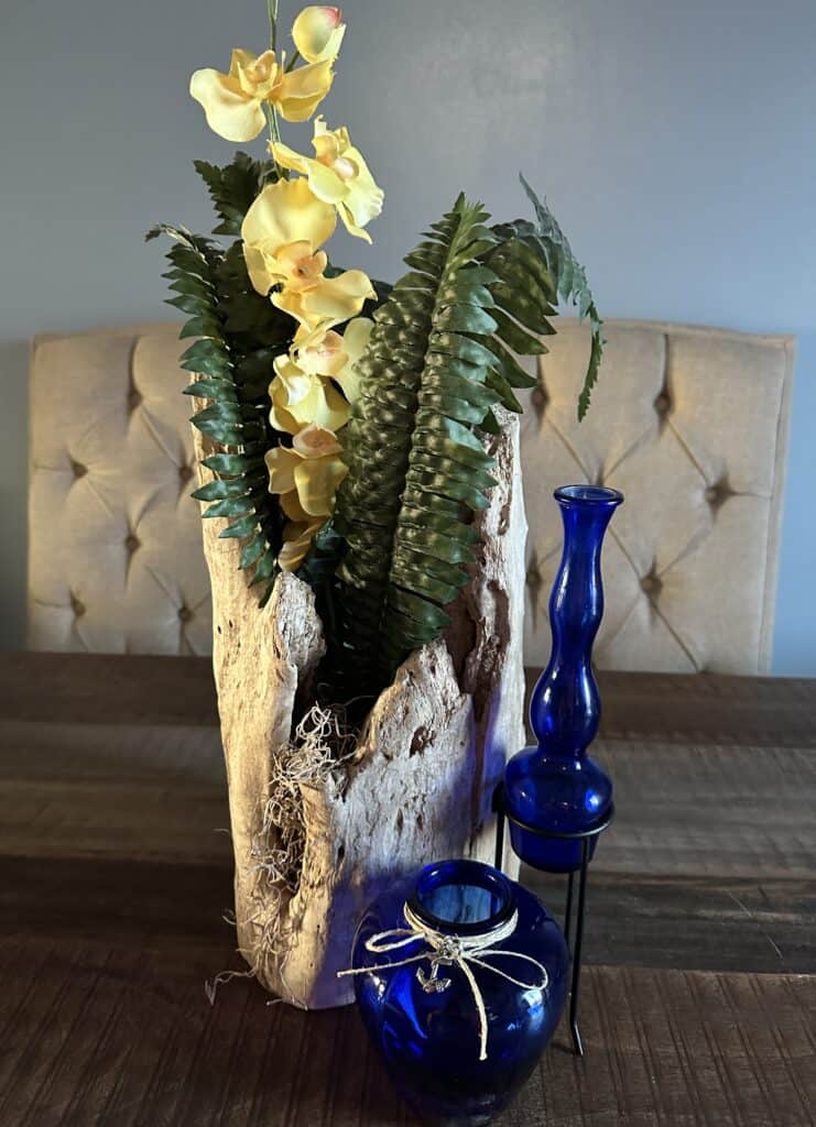 ocean inspired vintage bottle decor